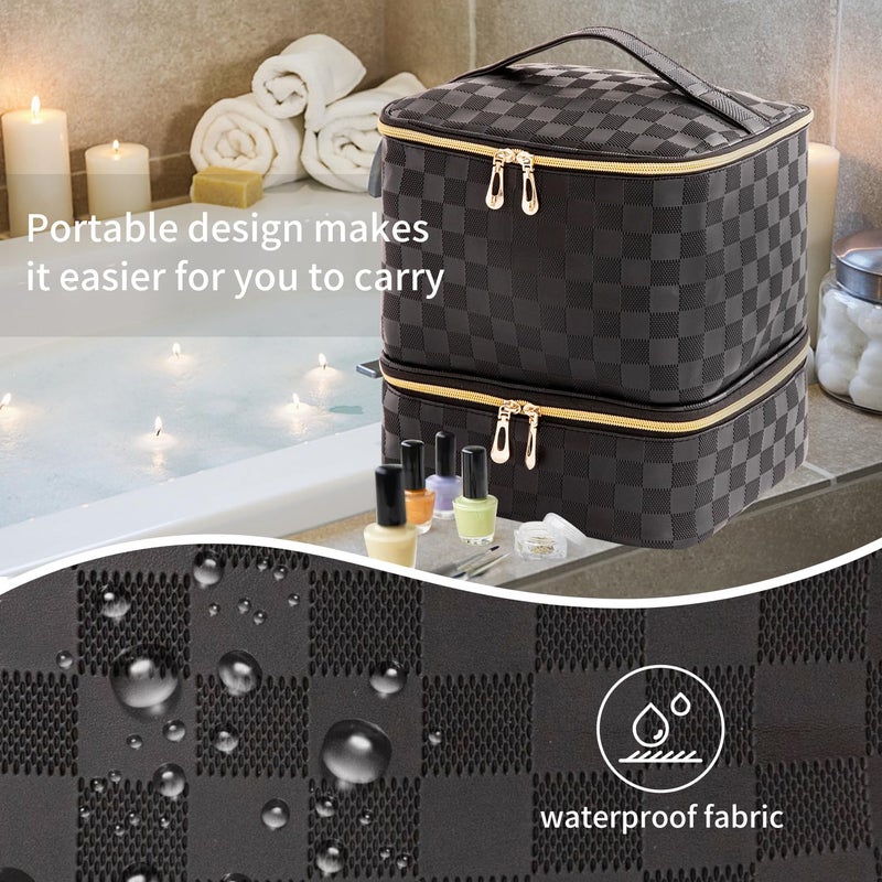AFUOWER Nail Polish Organizer Bag with Handles - Holds 30 Bottles (15ml - 0.5 fl.oz) - Image 5